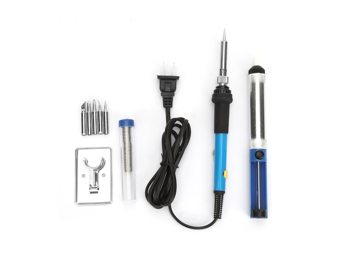Soldador Eléctrico Ajustable Con Cable Portátil De 60 W Y 200-450 ℃.