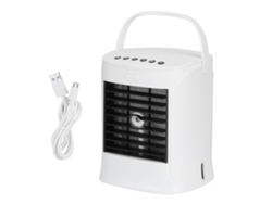 Ventilador de mesa con aire acondicionado y humidificador USB.