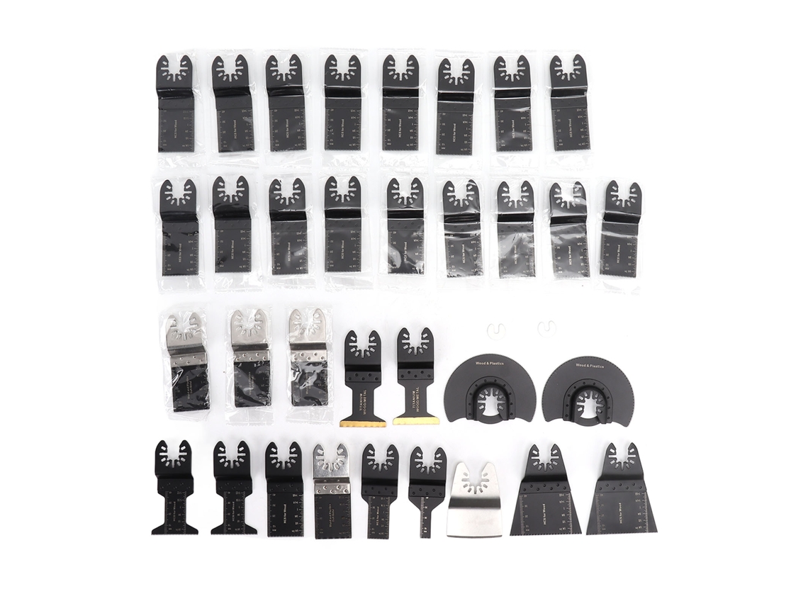 Lâmina De Serra Para Ferramenta Oscilante 35pcs Aço Alto Carbono Resistente Universal Para Plástico