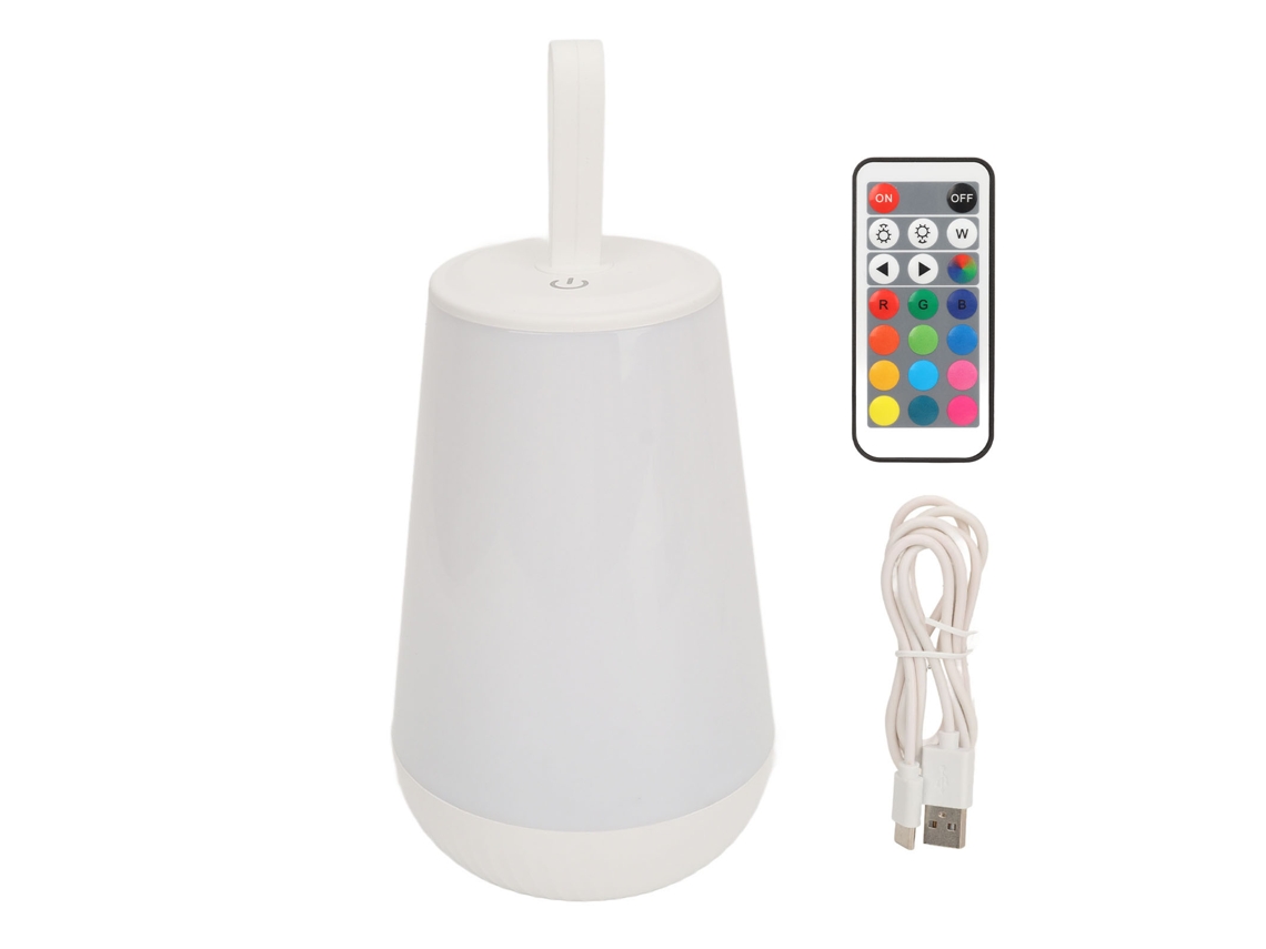 Lámpara Led Táctil Portátil Para Mesita De Noche, Noche Rgb Regulable Con Control Remoto Dormitorio