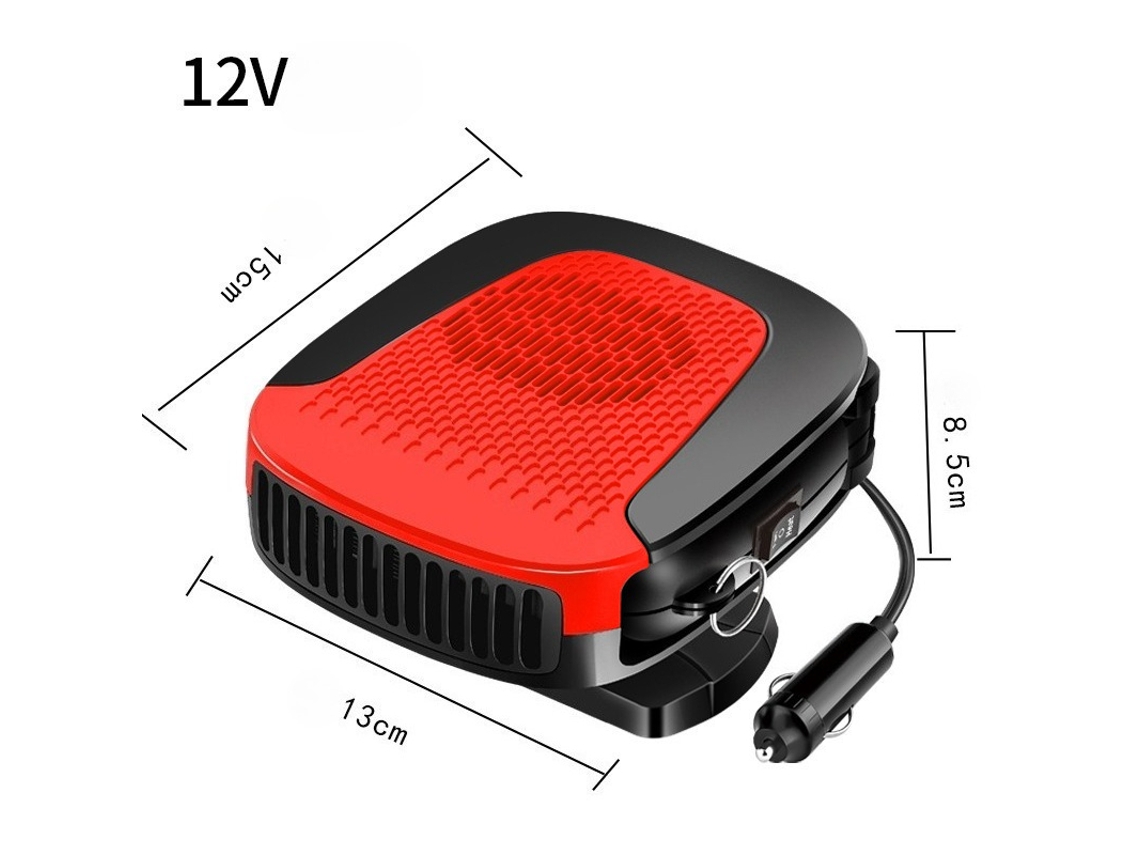Calentador de coche de 12 V, calentamiento rápido, descongelador de parabrisas delantero (rojo) Cuich