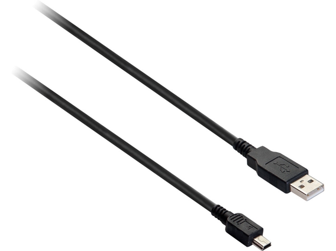 Cable USB V7 USB A/Mini-USB B 1.8 m Macho/Macho Negro