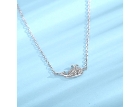 Collar de ballenas Cadena de clavículas de regalos de lujo de plata esterlina