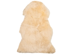 Alfombra de pelo largo BELIANI Uluru de Piel de oveja Beige 65x110