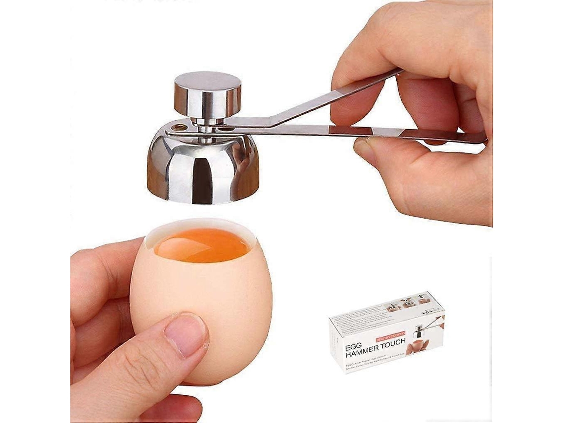 Abridor de cáscaras de huevo, cortador de huevos de acero inoxidable, utensilio de cocina para huevos cocidos y crudos. Rosewell