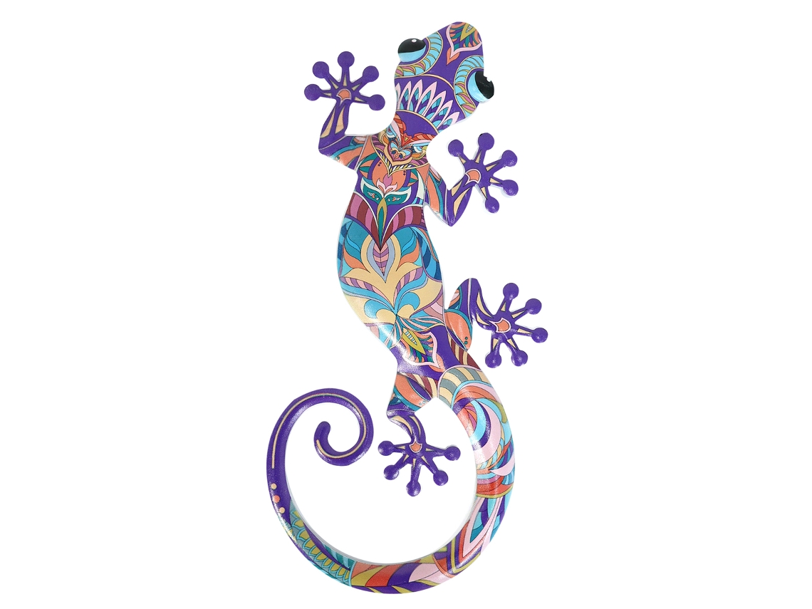ORIGEN Home Decor Lagarto Jardin | Figura de Lagarto Lila - 24x12x1cm BY SIGRIS