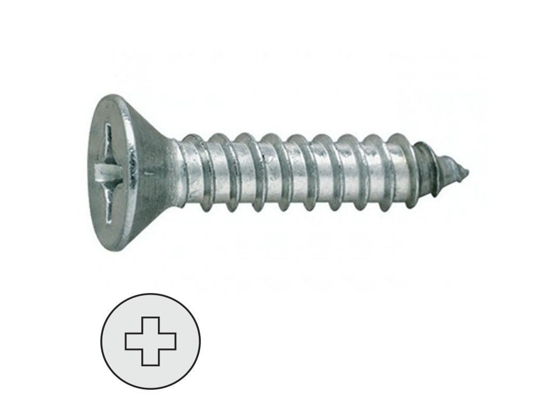 Tornillo Rosca Chapa Cabeza Plana Din 79 Larg.R/Chapa 60Mm Ø Rosca Chapa 4.2Mm DUVER