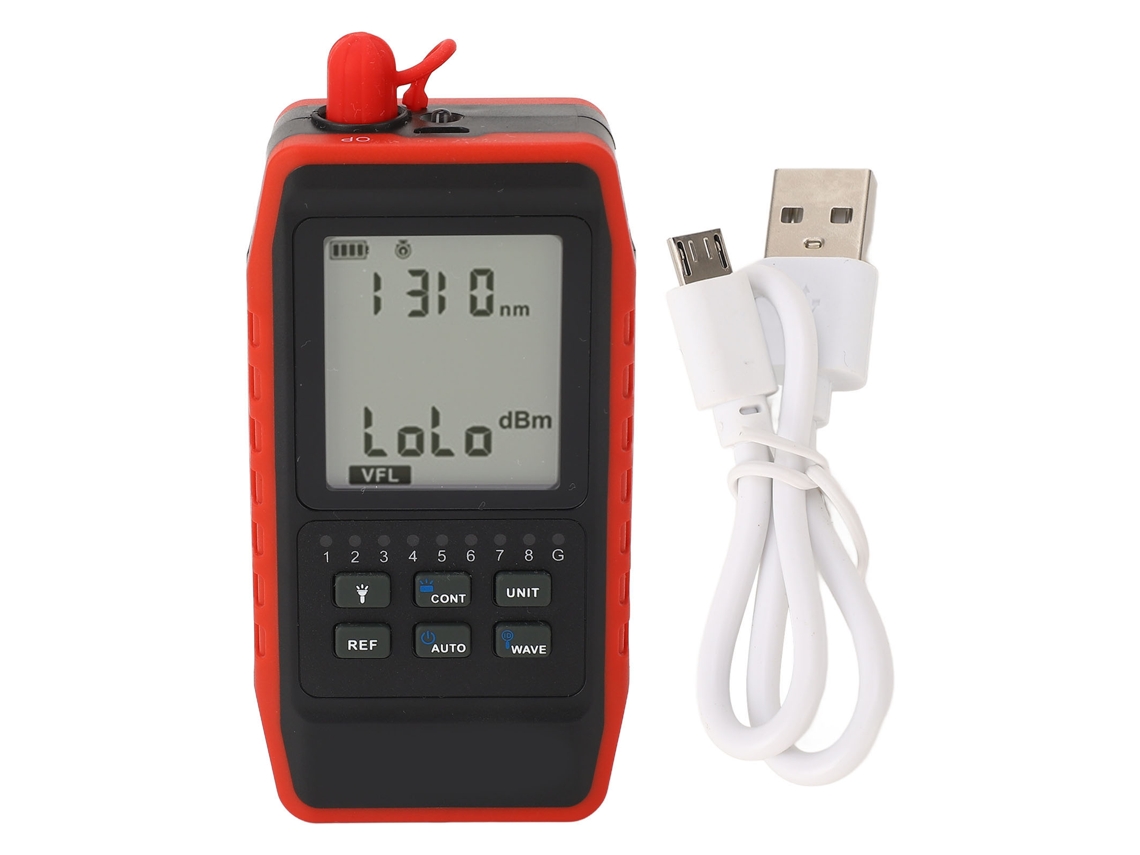 Medidor De Potencia Óptica Nf-908 Con Identificador De Línea Y Comprobador De Fibra Óptica.