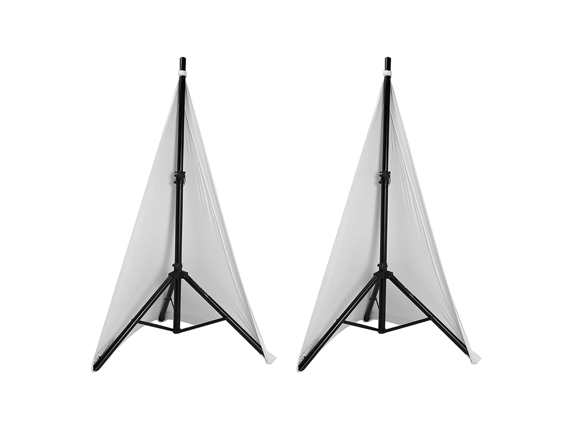 Lámpara universal para DJ, soporte para altavoz, trípode de doble cara, faldón, material elástico MDUG (juego de 2 piezas)