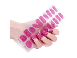 20 Pegatinas De Uñas De Gel Semicuradas Con Lima Y Barras De Alcohol - Requiere Lámpara Uv/led