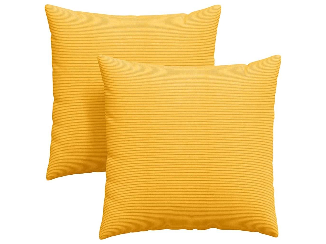 Cojines para sofá, 2 unidades, color amarillo claro, 60x60cm HARLANV1