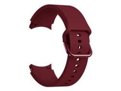 Bracelete Para Samsung Galaxy Watch 4 Classic (46mm) - Silicone Universal Com Fivela - Red Wine Red