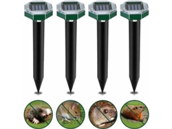 Repelente Solar Ultrasónico, Juego De 4 Piezas Anti-topos, Vibración Solar Y Ultrasonido, Resistente Al Agua Ip65, Repelente Solar.