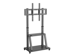 Soporte de TV móvil, altura ajustable, compatible con televisores de 32'' a 100'', negro OEM
