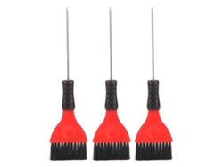 3 Pincéis De Tinta Para Cabelo Em Aço Inoxidável Com Cerdas De Nylon Para Colorir Cabelo E Tratamento De Óleo Quente