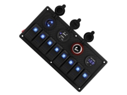 Panel De Botones Con Voltímetro, Puerto Usb Doble Para Camping, Panel De Enchufe De Seguridad