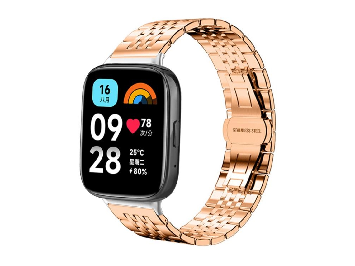 Pulsera para Redmi Watch 3 Active / Lite - Acero inoxidable - Siete biseles (20 mm)