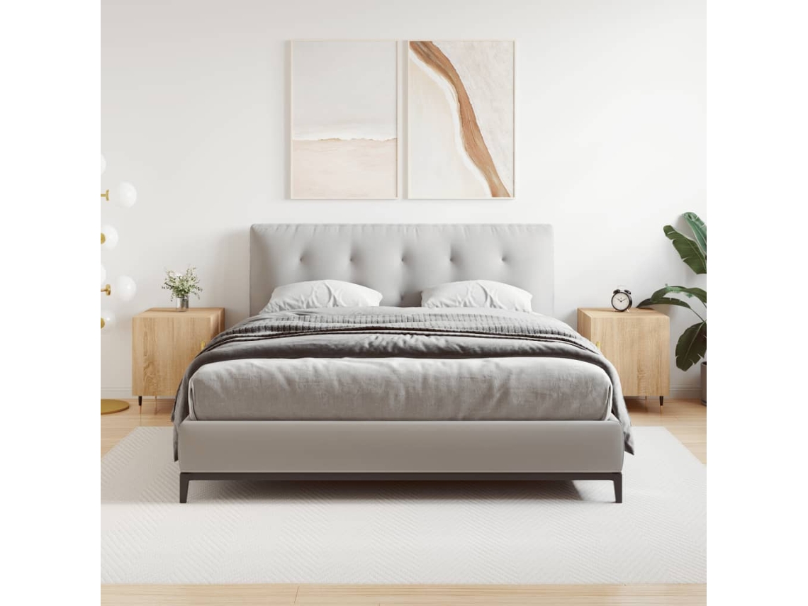 Mesitas de Noche 2Pzs 40X40X50Cm Deriv. Madera Roble Sonoma