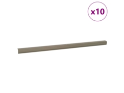Juego de 10 bordes de escalera en forma de L de Vidaxl en aluminio dorado