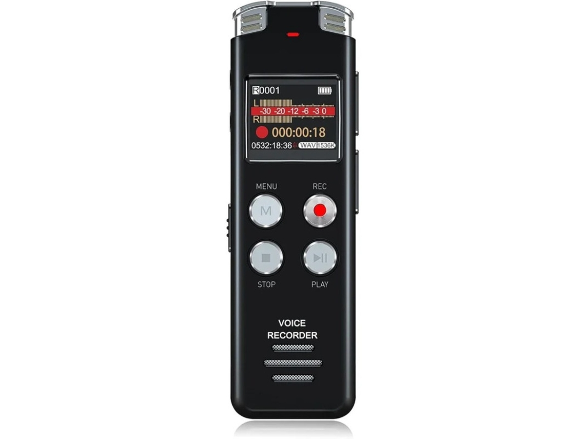 Grabadora de voz digital Yizhood con grabación y reproducción activadas por voz, 64 GB (negra)