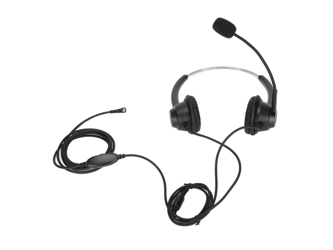Auriculares Telefónicos Binaurales Con Micrófono, Reducción De Ruido Y Conector De 2,5 Mm Para Uso En Oficinas O Centros De Llamadas.