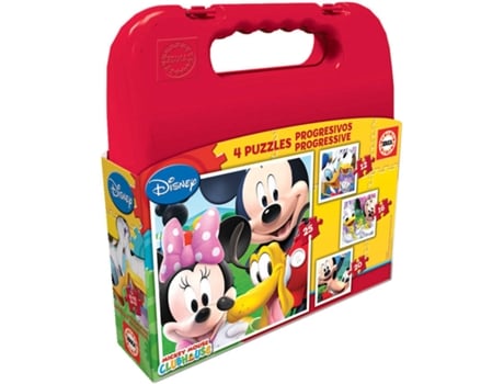 Puzzle EDUCA Educa Maleta Progresivos Mickey (Edad Mínima: 3 Años - 0 Piezas)