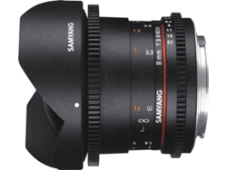 Objetivo SAMYANG 8mm T3.8 VDSLR UMC Fish-eye CS II (Negro - Encaje: Sony Alpha - Apertura: f/3.8 - f/22)