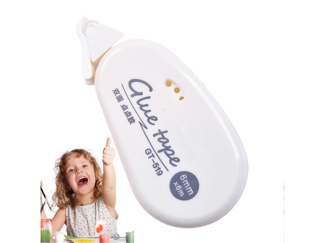 Rollo dispensador de cinta adhesiva de doble cara, aplicador de pegamento para scrapbooking para niños y mujeres, 0,31 pulgadas de ancho, cinta adhesiva