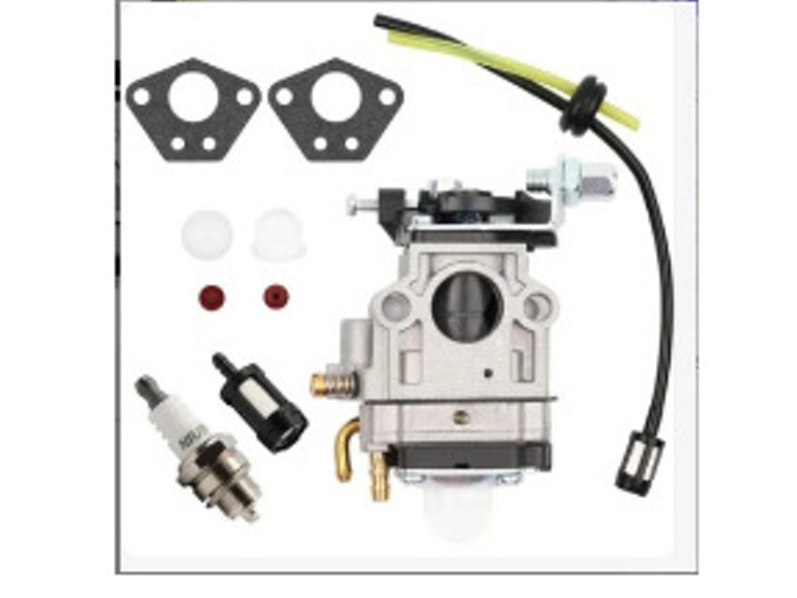 Carburador aplicável para desbaste 52cc 49cc 43cc Carbu Kit com junta, mangueira, vela de ignição e filtro de combustível
