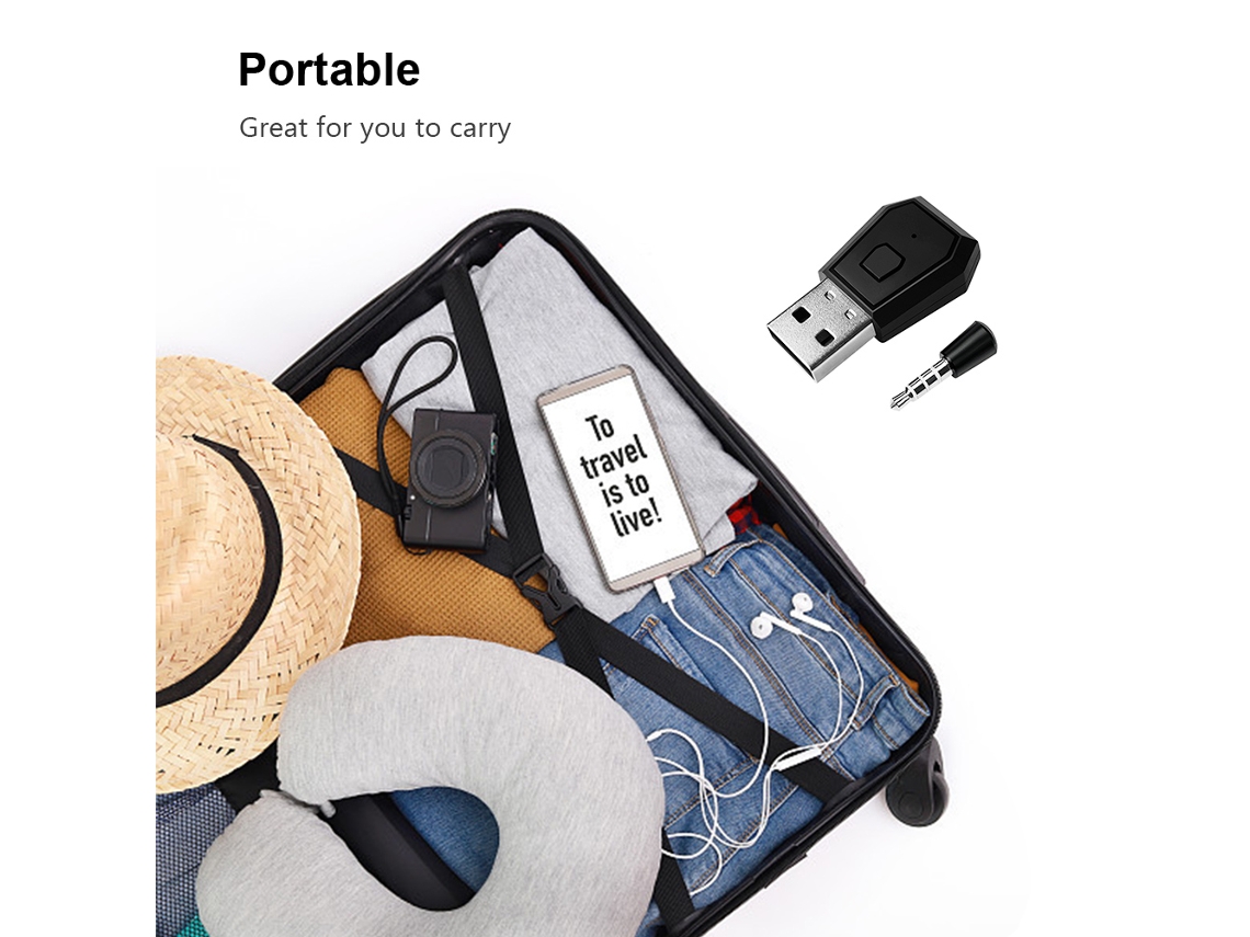 Adaptador Bluetooth Usb Para Fone De Ouvido Headphone Dongle Ps4 Sem Fio Preto