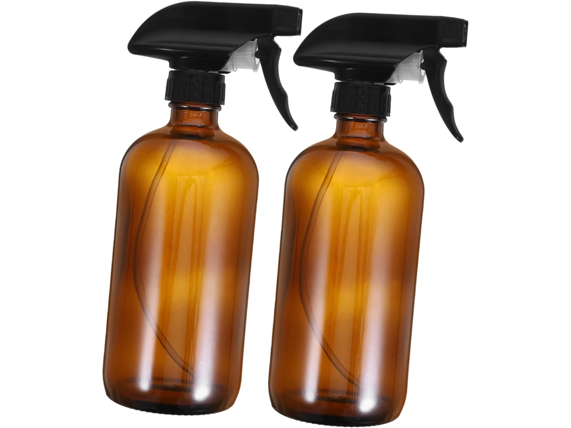 Juego De 2 Botellas De Vidrio Reutilizables Con Pulverizador Para Jardinería Y Limpieza.