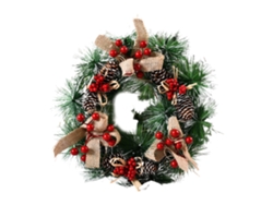 Corona Navideña Artificial Para Puerta, Fachada, Pared, Árbol, Decoración Festiva, 30 Cm