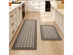 Alfombrilla De Cocina Antideslizante Y Lavable De Estilo Retro De 2 Piezas, Decoración Del Hogar Digitallab (marrón, 50x80cm/50x160cm)