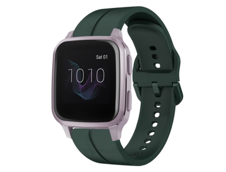 Correa de reloj inteligente para Garmin Venu SQ 20 mm con bucle de silicona (verde oscuro)