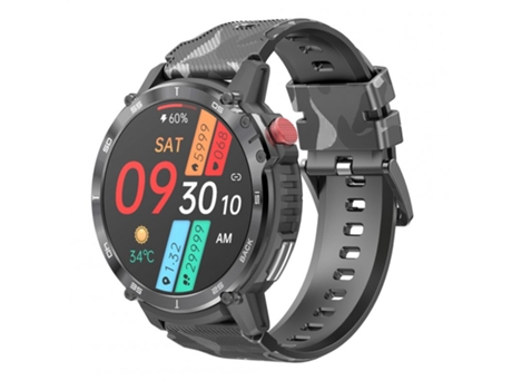 Smartwatch C22 Música Deportes al aire libre Podómetro Estuche impermeable Negro Negro