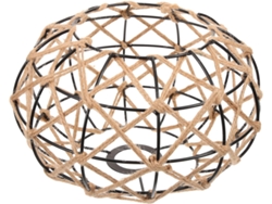 Lámpara Colgante Rústica Ligera De Cuerda Y Hierro, Sin Deslumbramiento, Para Cocina Y Decoración.
