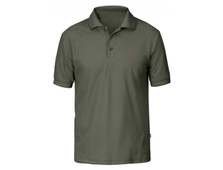 Camiseta de Hombre FJÄLLRÄVEN Crowley Pique Montaña Poliéster Gris (M)