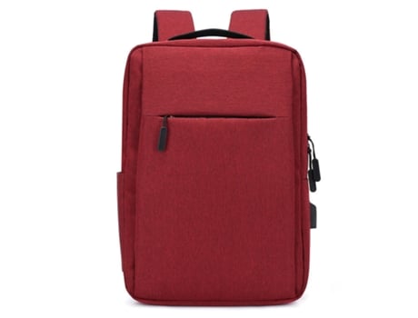 Mochila de viaje para mujeres y hombres, mochila para ordenador portátil de negocios, mochila simple, mochila informal, color rojo