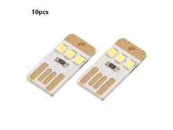 10 Mini Luces Nocturnas Led Usb Con Chip, Doble Enchufe, Color Blanco, Portátiles.