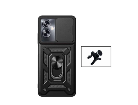 Funda Proteção Militar Janela para Oppo Oppo A79 5G GIFT4ME Negro