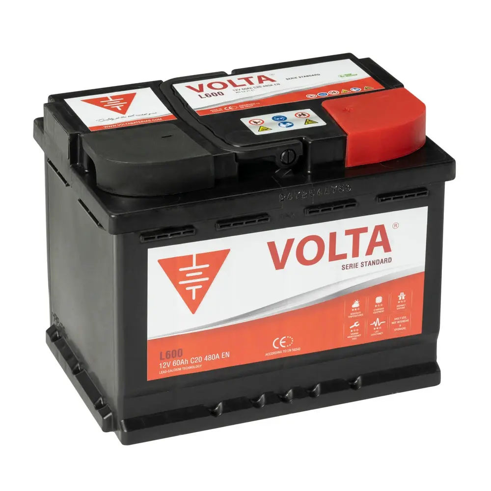 Batería de Coche VOLTA BATERIAS 60Ah 500A Standard L600D