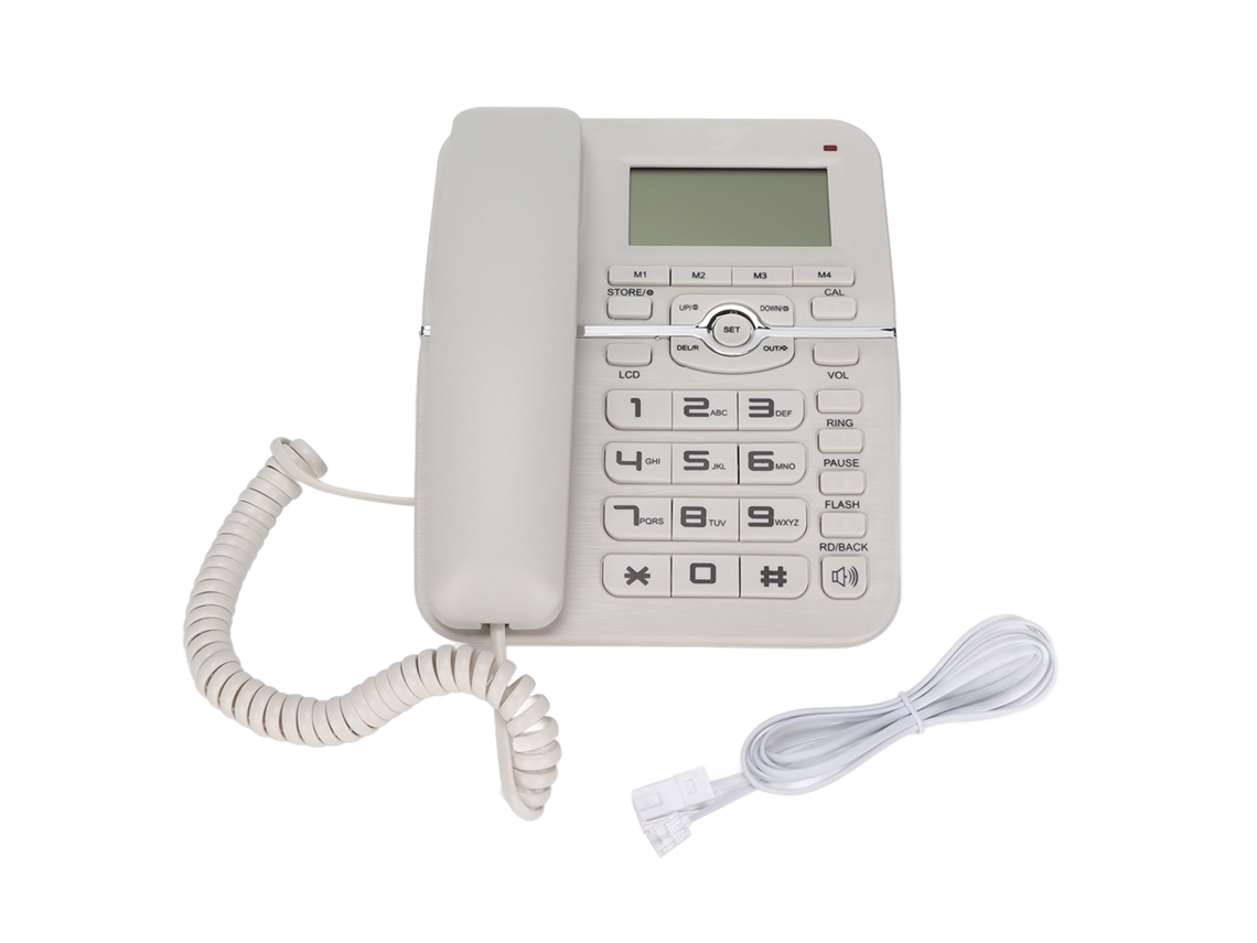 Teléfono inalámbrico con identificador de llamadas y marcación de un toque.