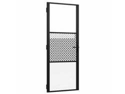 Maison Exclusive - Puerta De Vidrio Calado Negro 83 X 3,5 X 201,5 Cm Aluminio