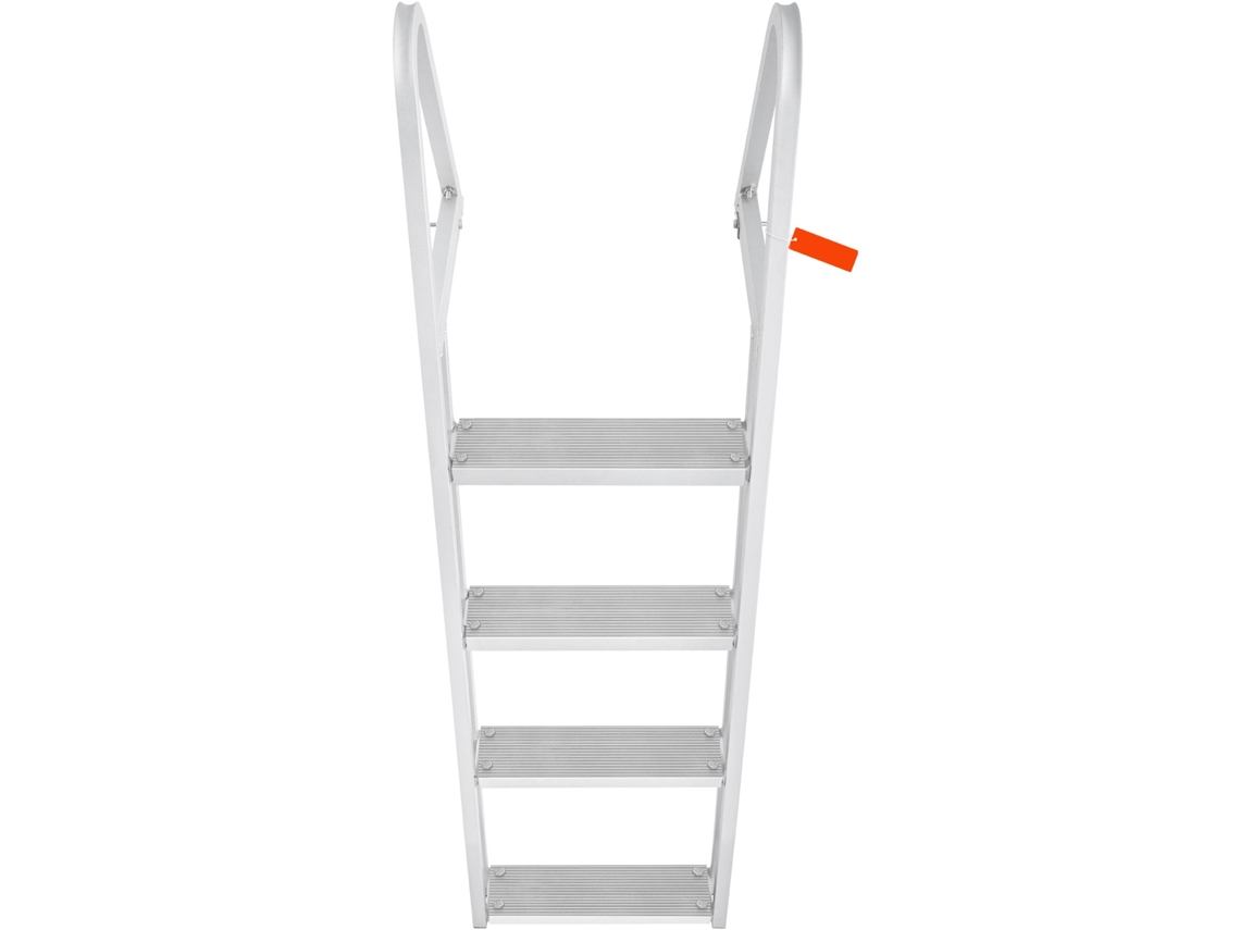 Escalera de muelle de aluminio Succebuy, 4 peldaños desmontables, capacidad de carga de 159 kg