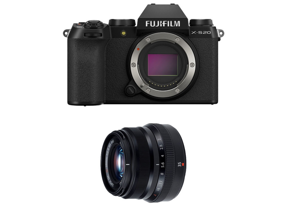 Fujifilm X-S20 Negra + Lente 35 mm f/2 WR