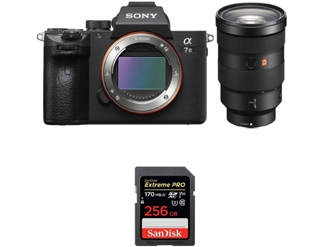 Kit Cámara SONY ALPHA 7 III FE 24-70 mm f/2.8 GM + SanDisk 256 GB (Full-Frame)