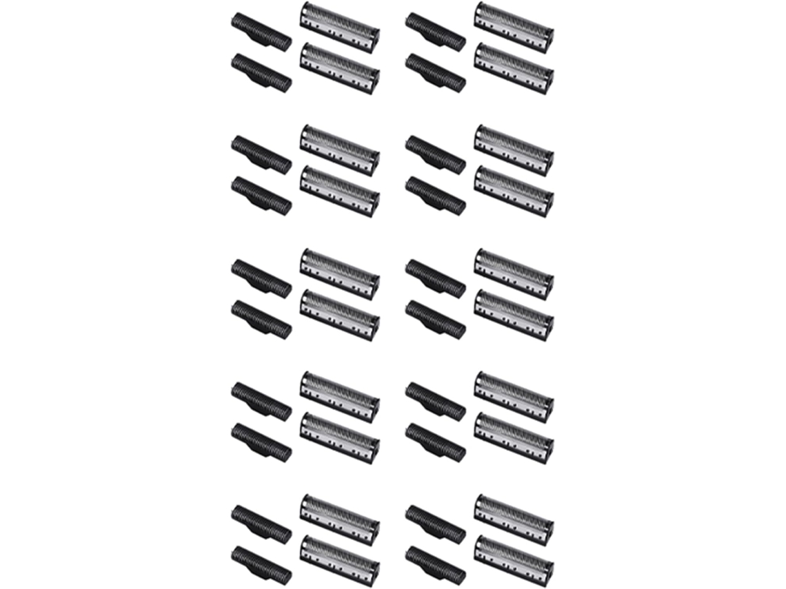 10 Cuchillas Para Afeitadora Eléctrica Km-1102, Color Plata.