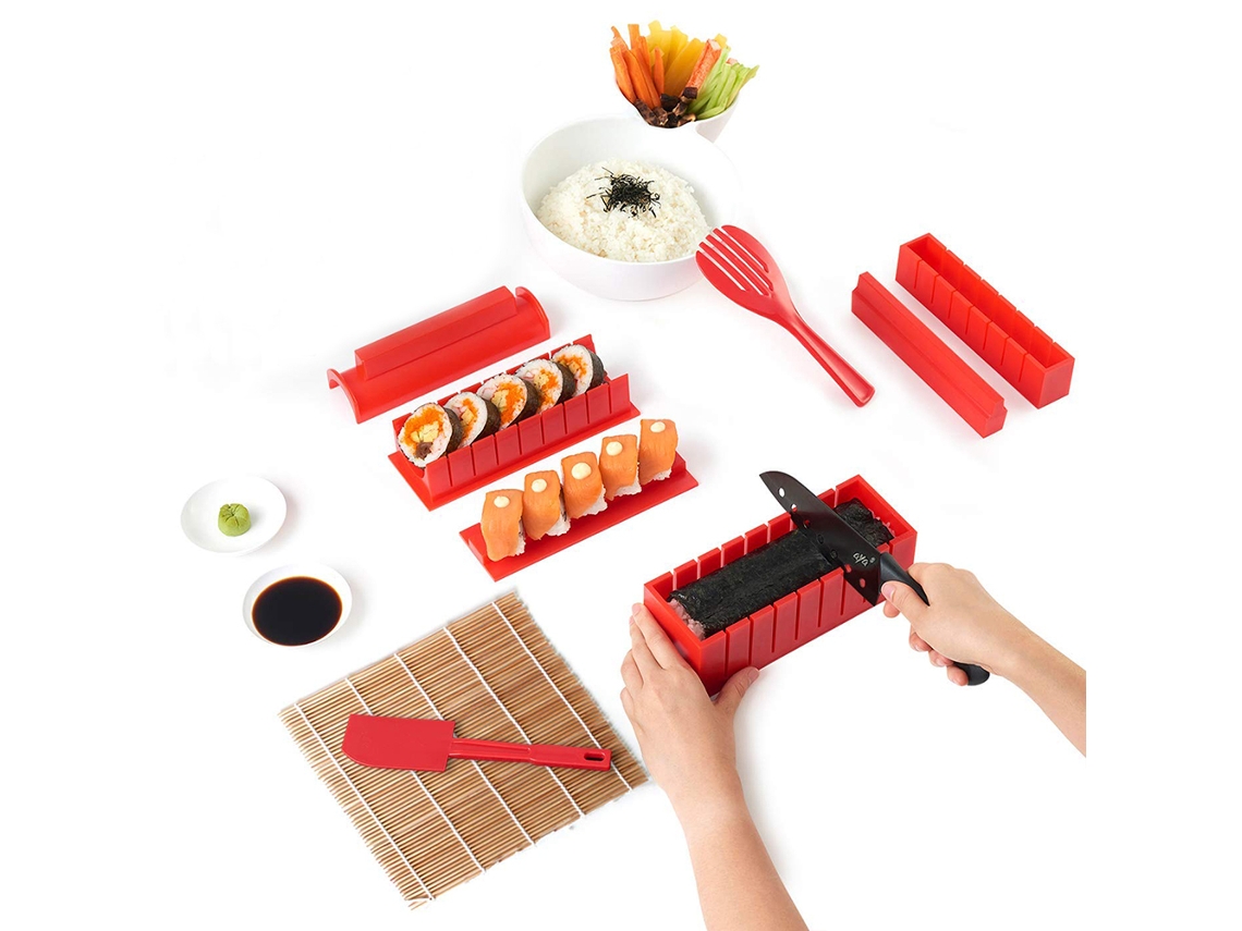 Kit Completo Para Hacer Sushi Con Cuchillo Y Videotutoriales, 10 Piezas.