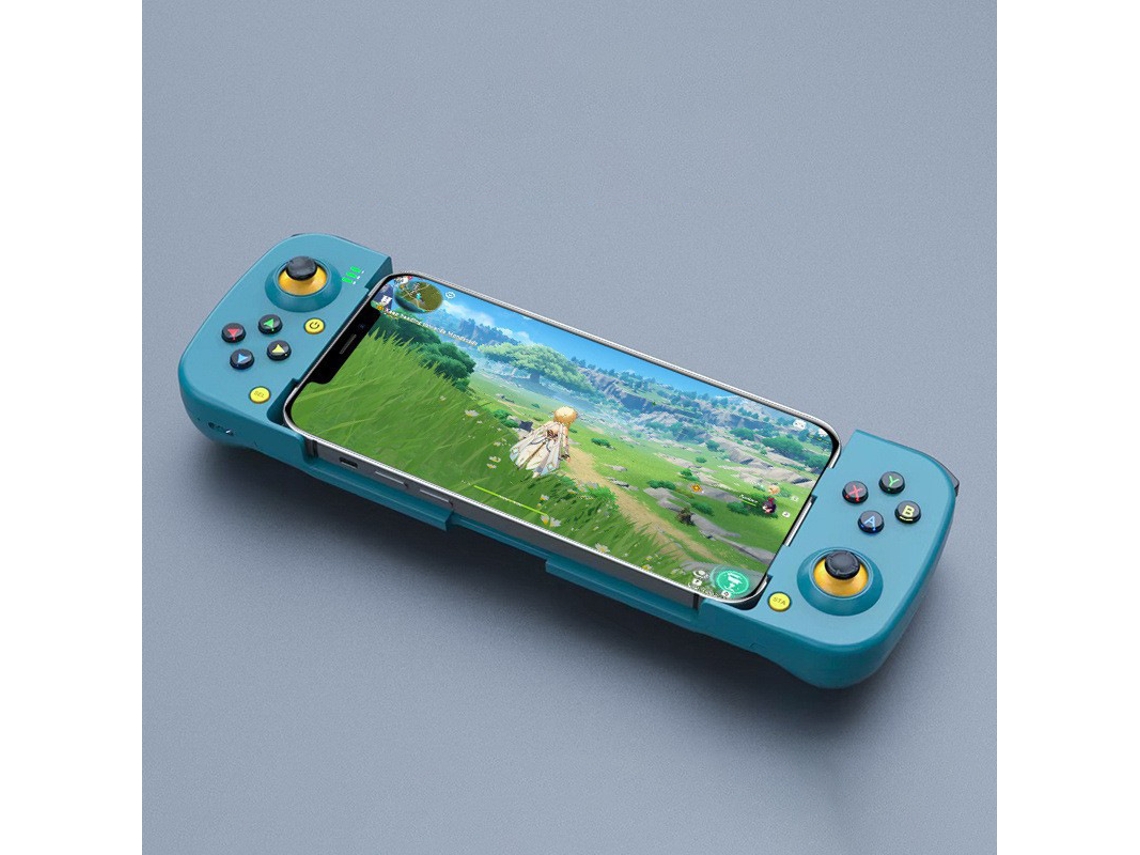 Controlador inalámbrico Bluetooth D3 para smartphones Android/iOS, conexión directa MFI, agarre extensible, color azul. Aeuzwr