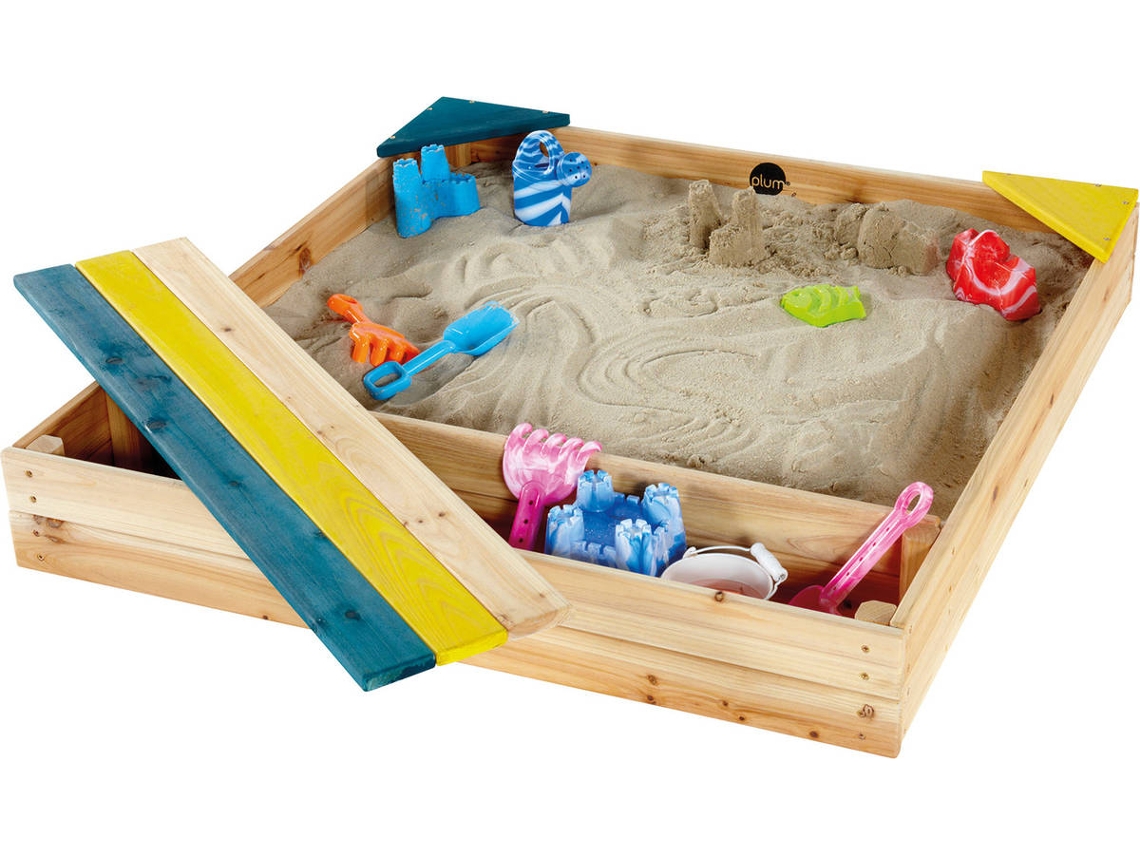 Caja de arena de madera de almacenamiento de ciruela